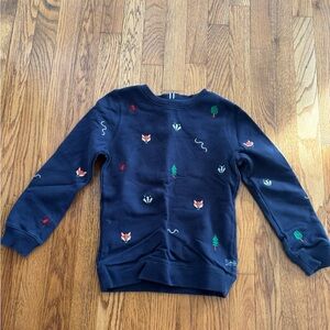 Joules Navy Sweatshirt with Embroidered Wildlife Icons